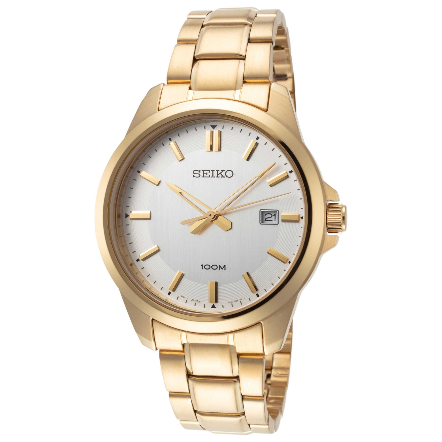 Front view of Seiko Classic Men's Quartz Watch SUR248P1