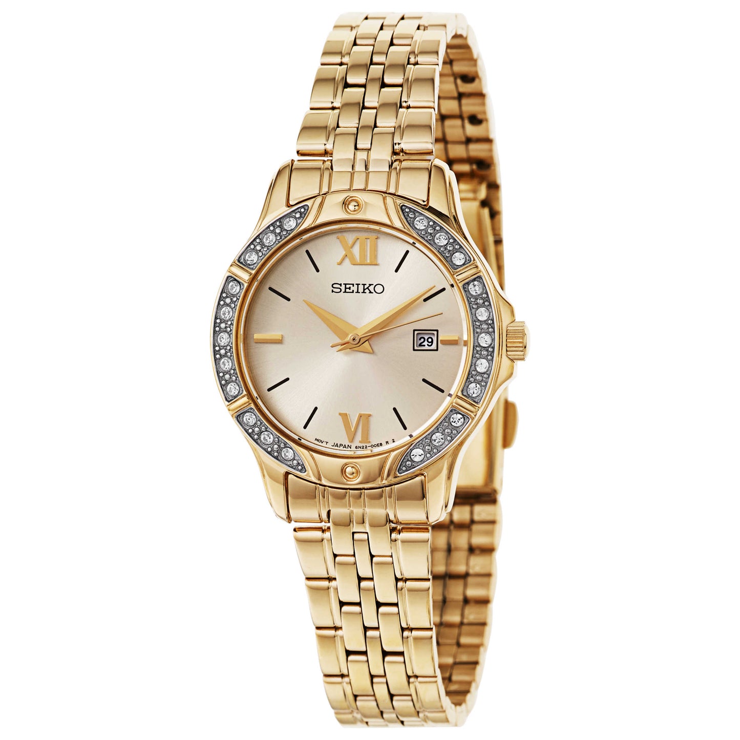 Front view of Seiko Bracelet Women's Japanese Quartz (Battery-Powered) Watch SUR860