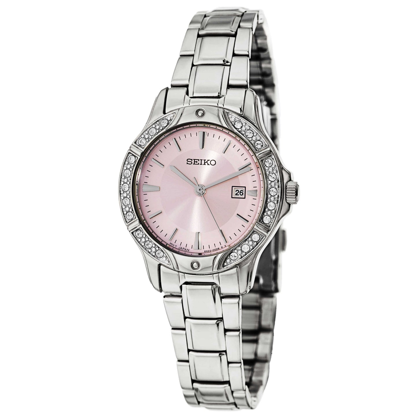 Front view of Seiko Bracelet Women's Japanese Quartz (Battery-Powered) Watch SUR869