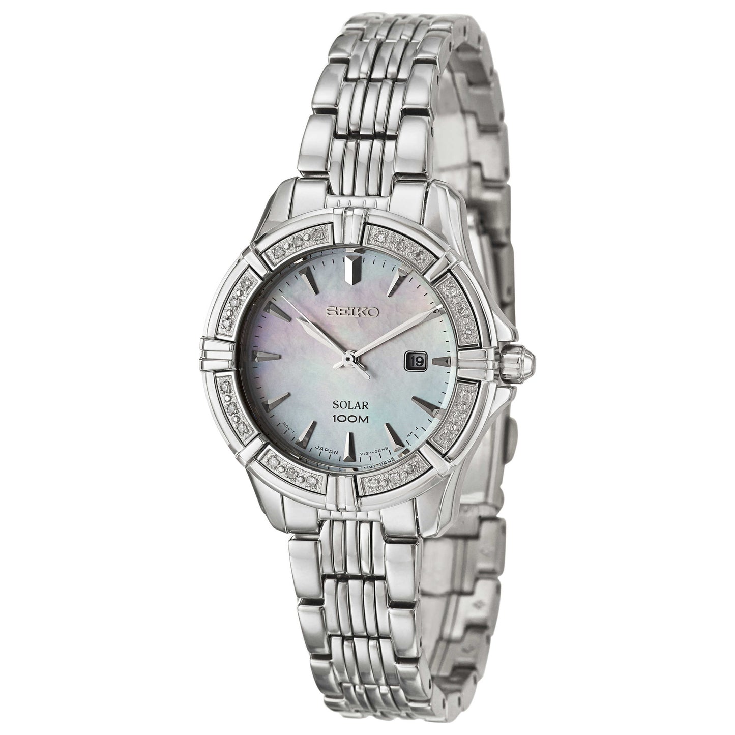 Front view of Seiko Solar Women's Solar Powered Quartz Watch SUT071
