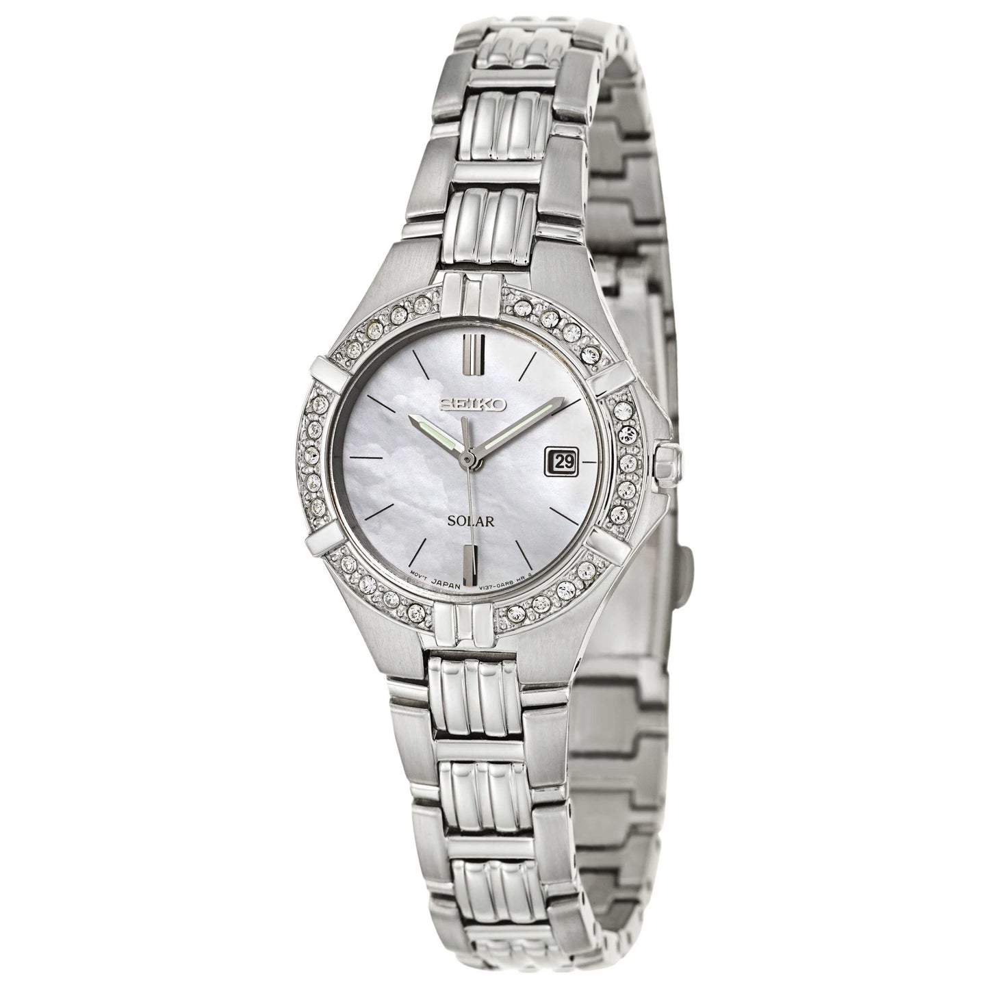 Front view of Seiko Solar Women's Solar Powered Quartz Watch SUT087