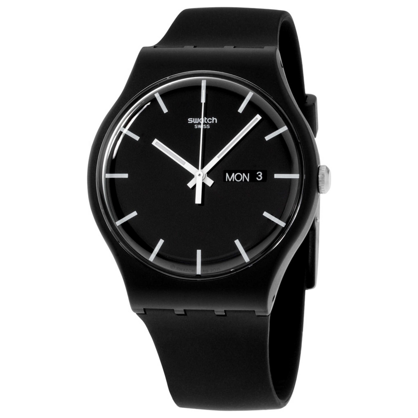 Front view of Swatch Silicone Men's Quartz Watch SWATCH-SUOB720