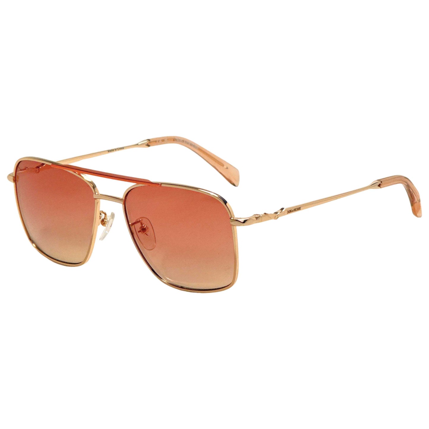Front view of Zadig & Voltaire Unisex Sunglasses SZV337560A46