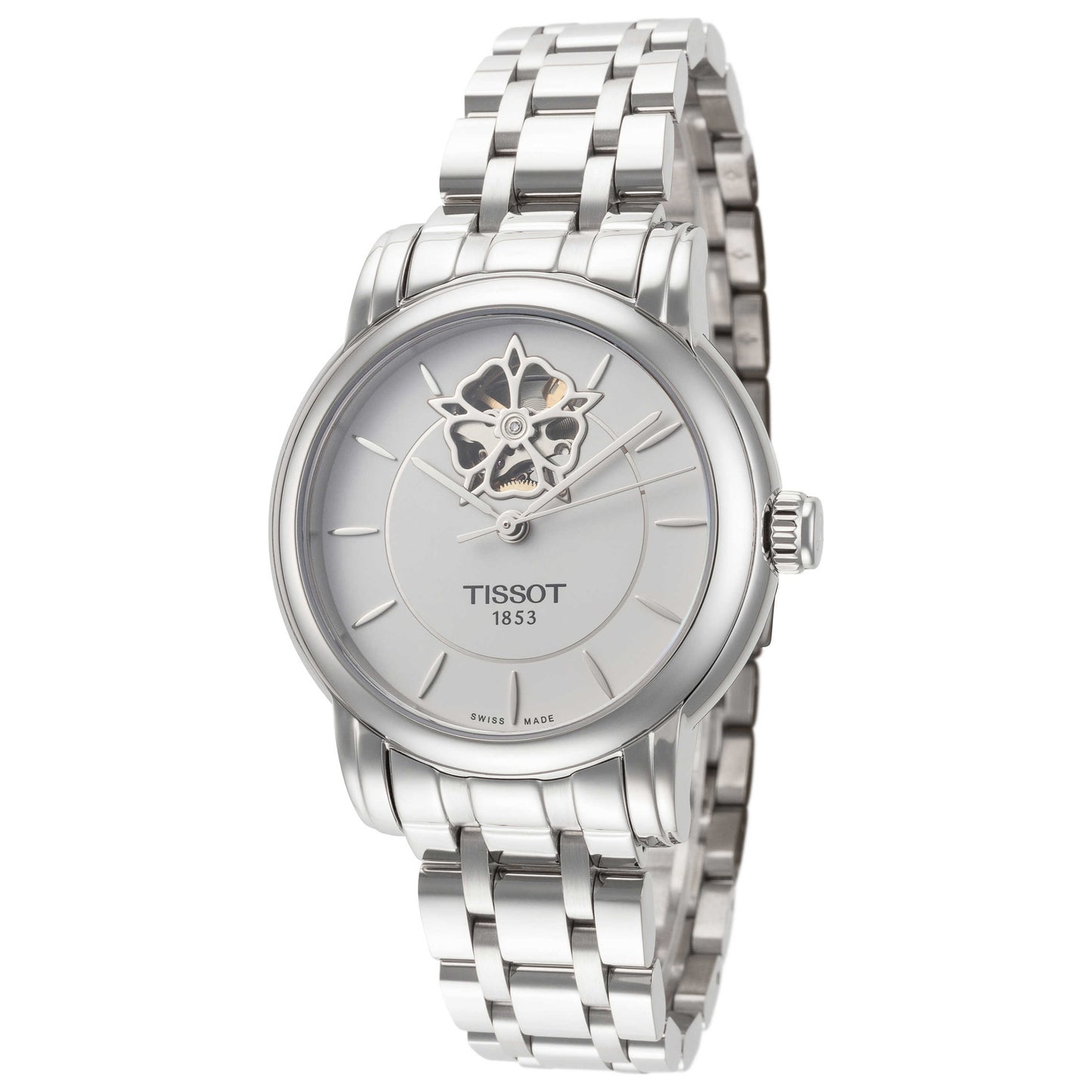 Front view of Tissot Lady Heart Women's Automatic Watch T0502071101104