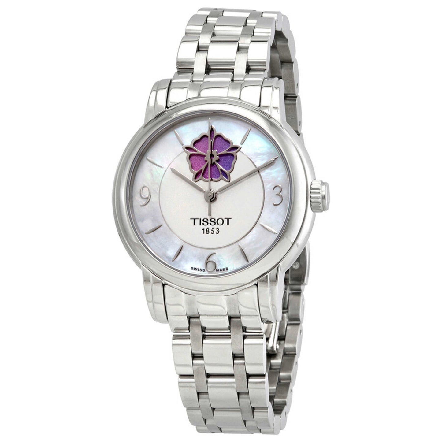 Front view of Tissot Heart Flower Women's Automatic Watch T0502071111705