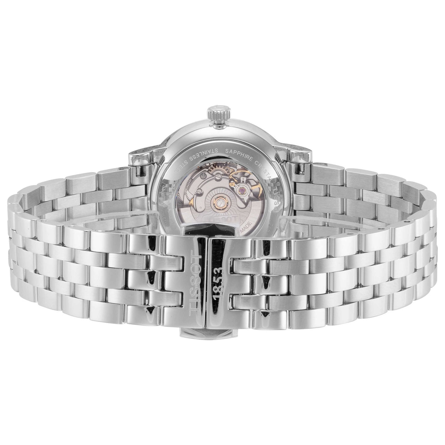 Back view of Tissot Carson Women's Automatic Watch T1222071105100