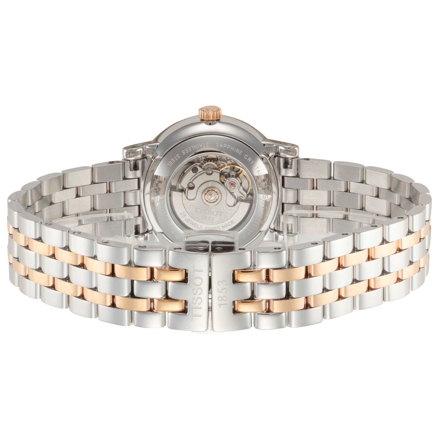 Back view of Tissot Carson Women's Automatic Watch T1222072203300