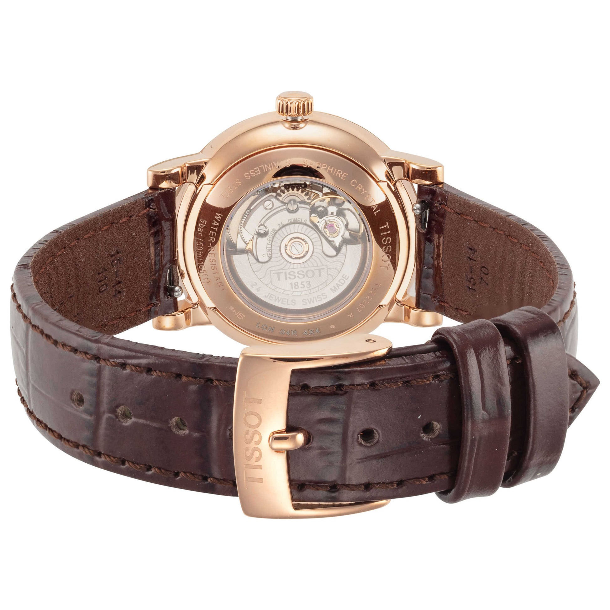 Back view of Tissot Carson Women's Automatic Watch T1222073603100