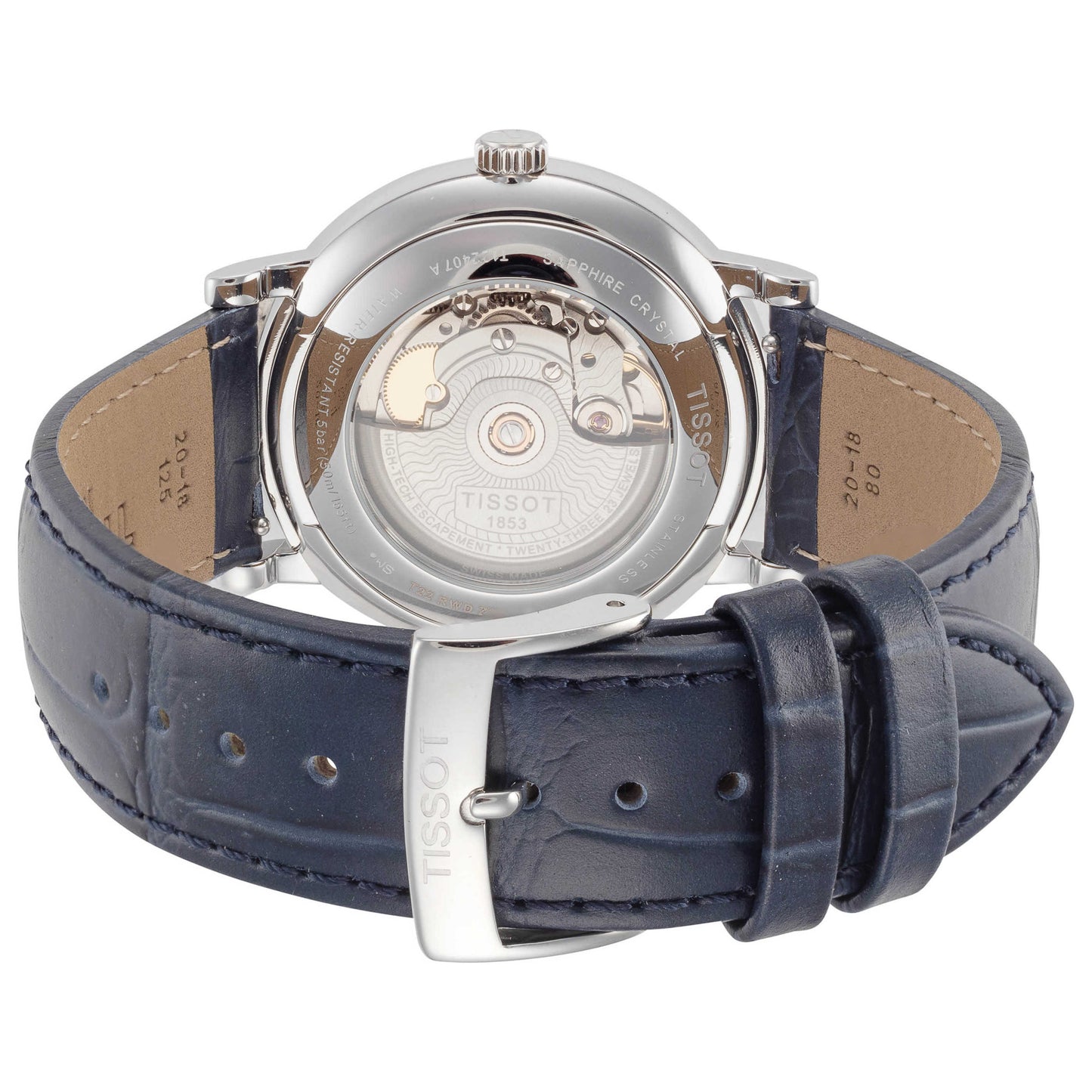 Back view of Tissot Carson Men's Automatic Watch T1224071604300