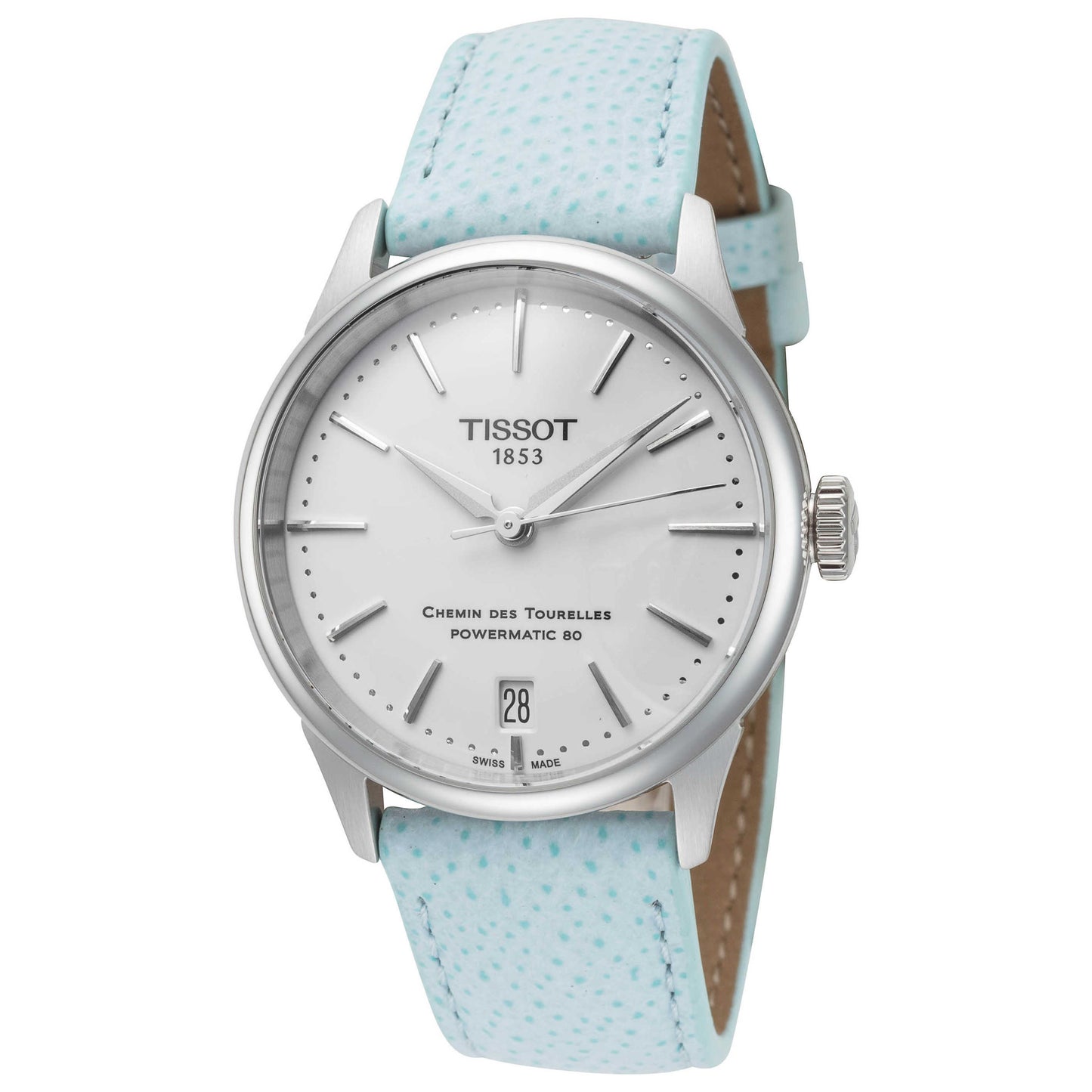 Front view of Tissot Chemin des Tourelles Women's Automatic Watch T1392071601100
