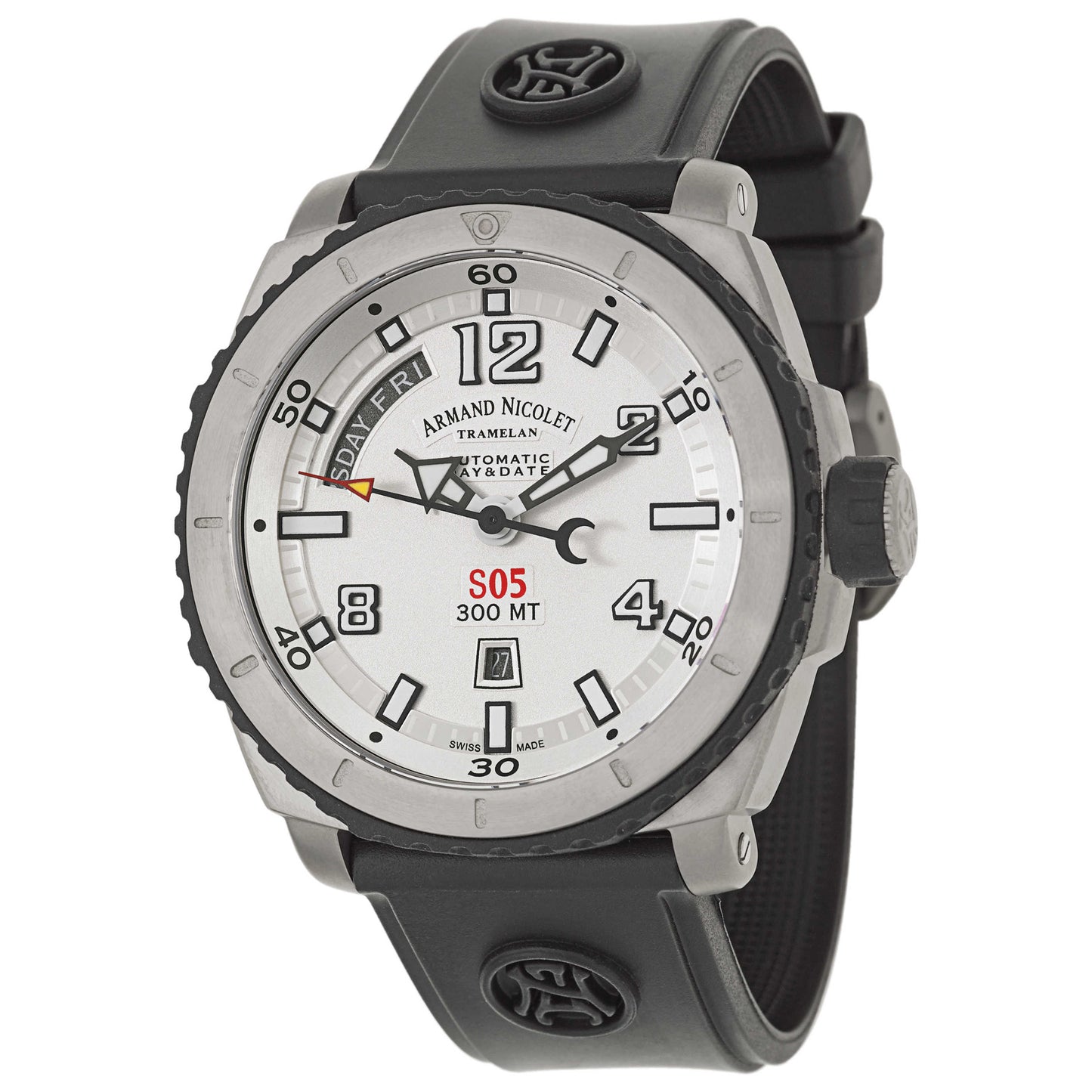 Front view of Armand Nicolet S05 Men's Automatic Watch T610AGN-AG-G9610