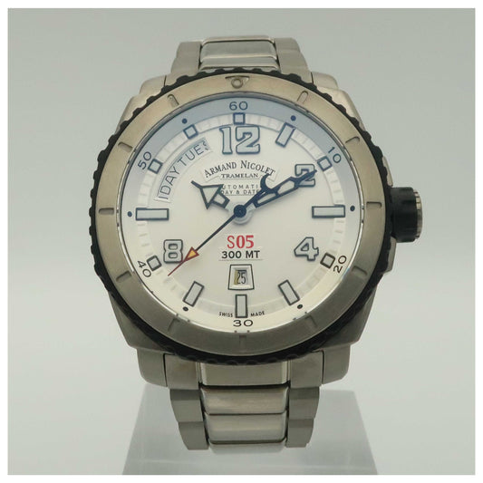 Front view of Armand Nicolet S05 Men's Automatic Watch T610AGN-AG-MT612-SDV