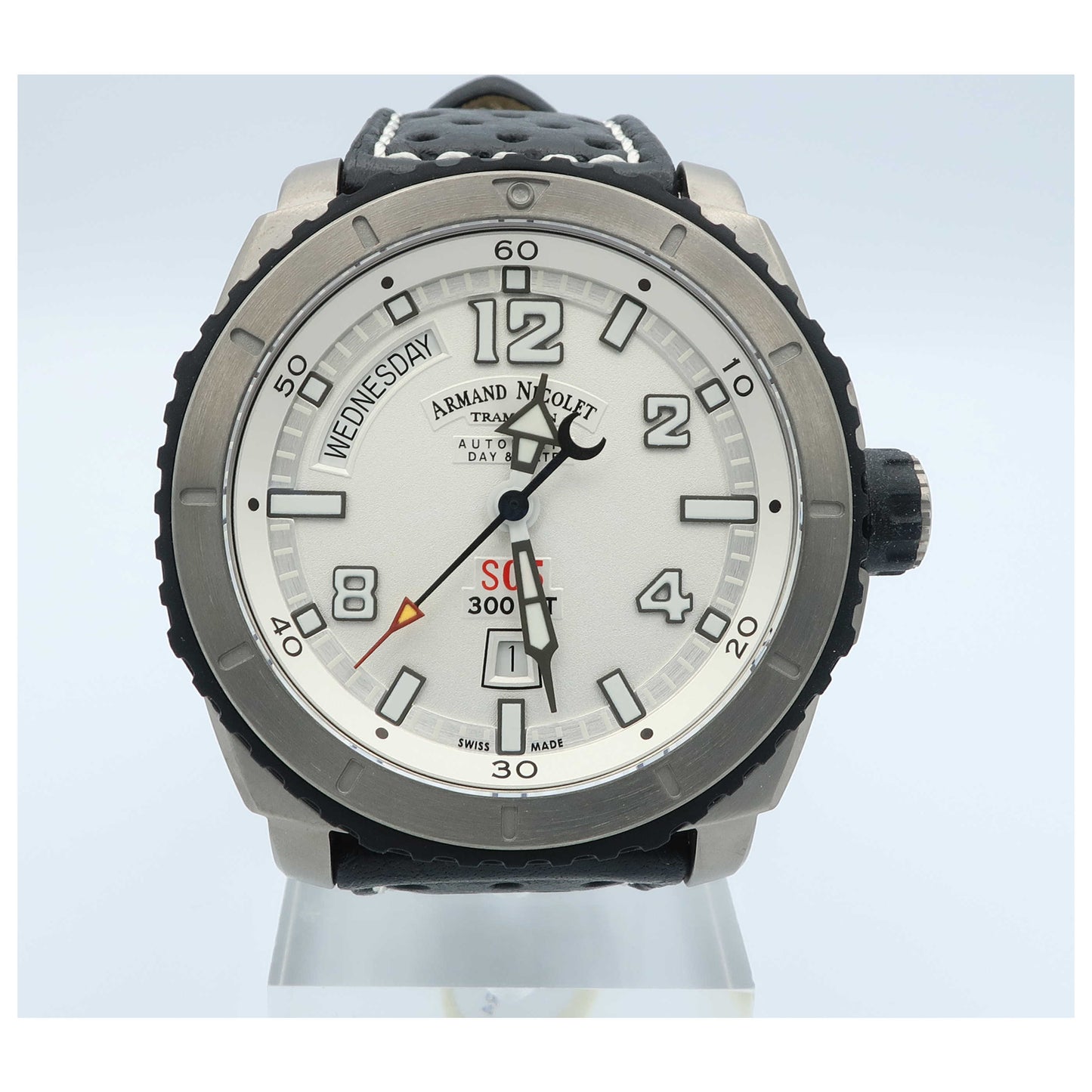 Front view of Armand Nicolet S05 Men's Automatic Watch T610AGN-AGP160NR4-SD