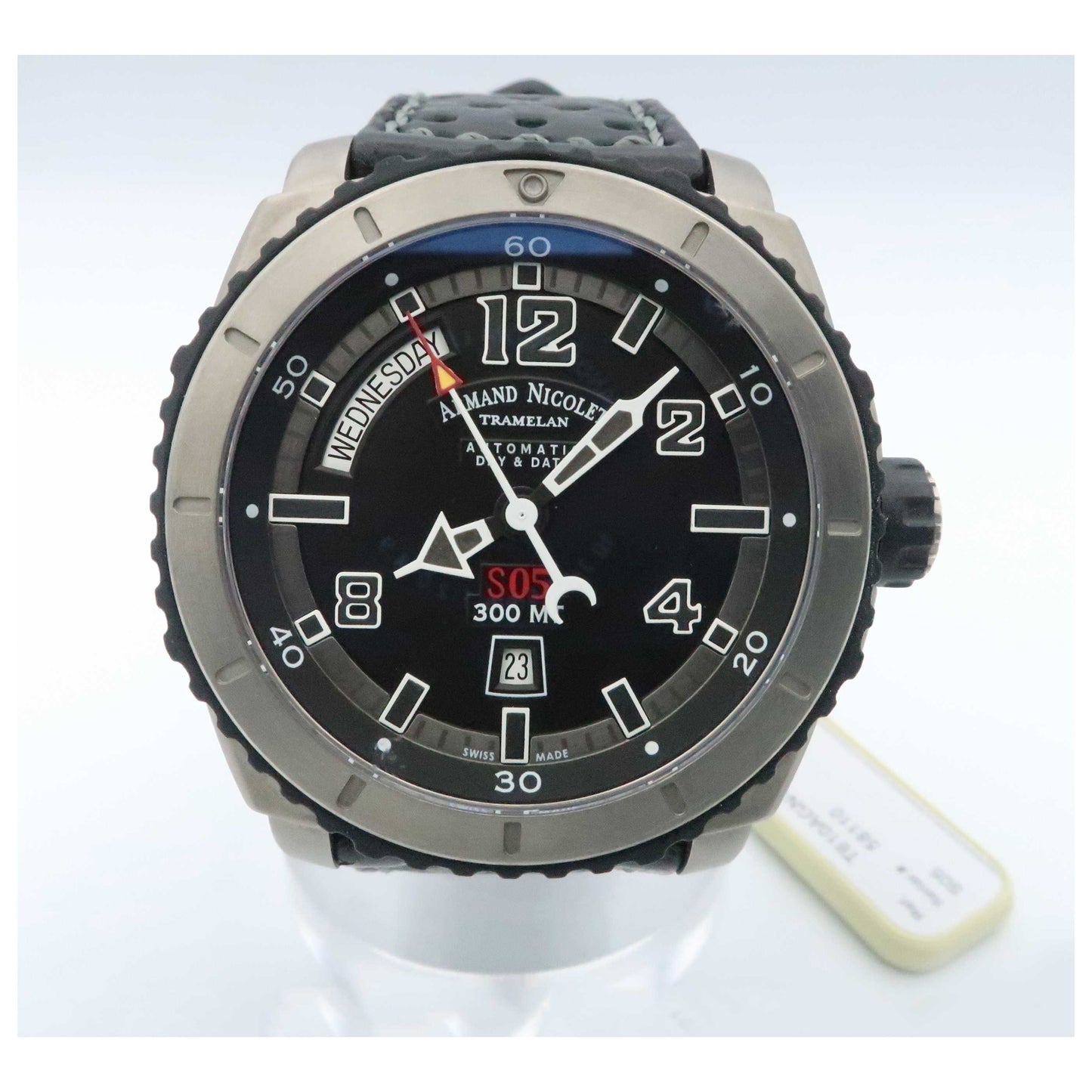 Front view of Armand Nicolet S05 Men's Automatic Watch T610AGN-GRP160NG4-PO