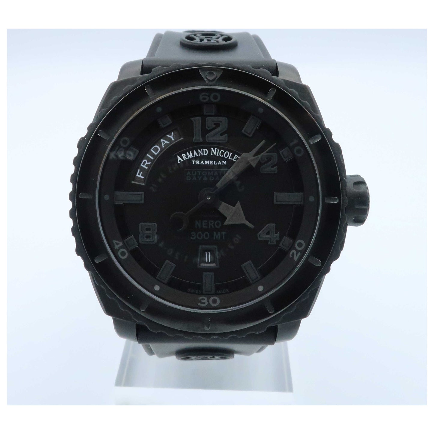 Front view of Armand Nicolet S05 Men's Automatic Watch T610AQN-NR-G9610-PO