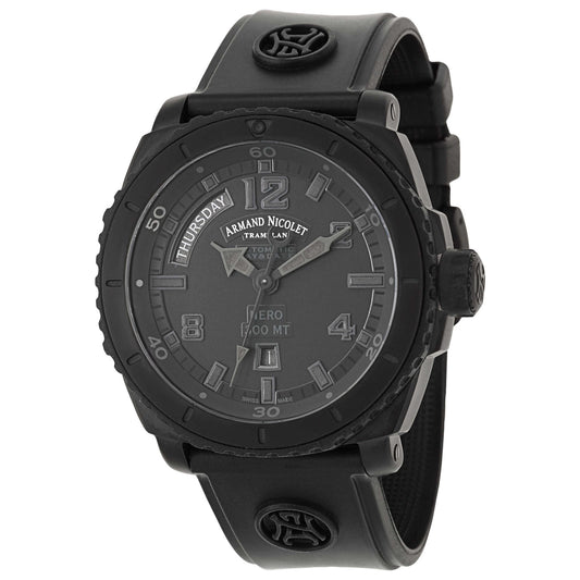 Front view of Armand Nicolet S05 Men's Automatic Watch T610AQN-NR-G9610