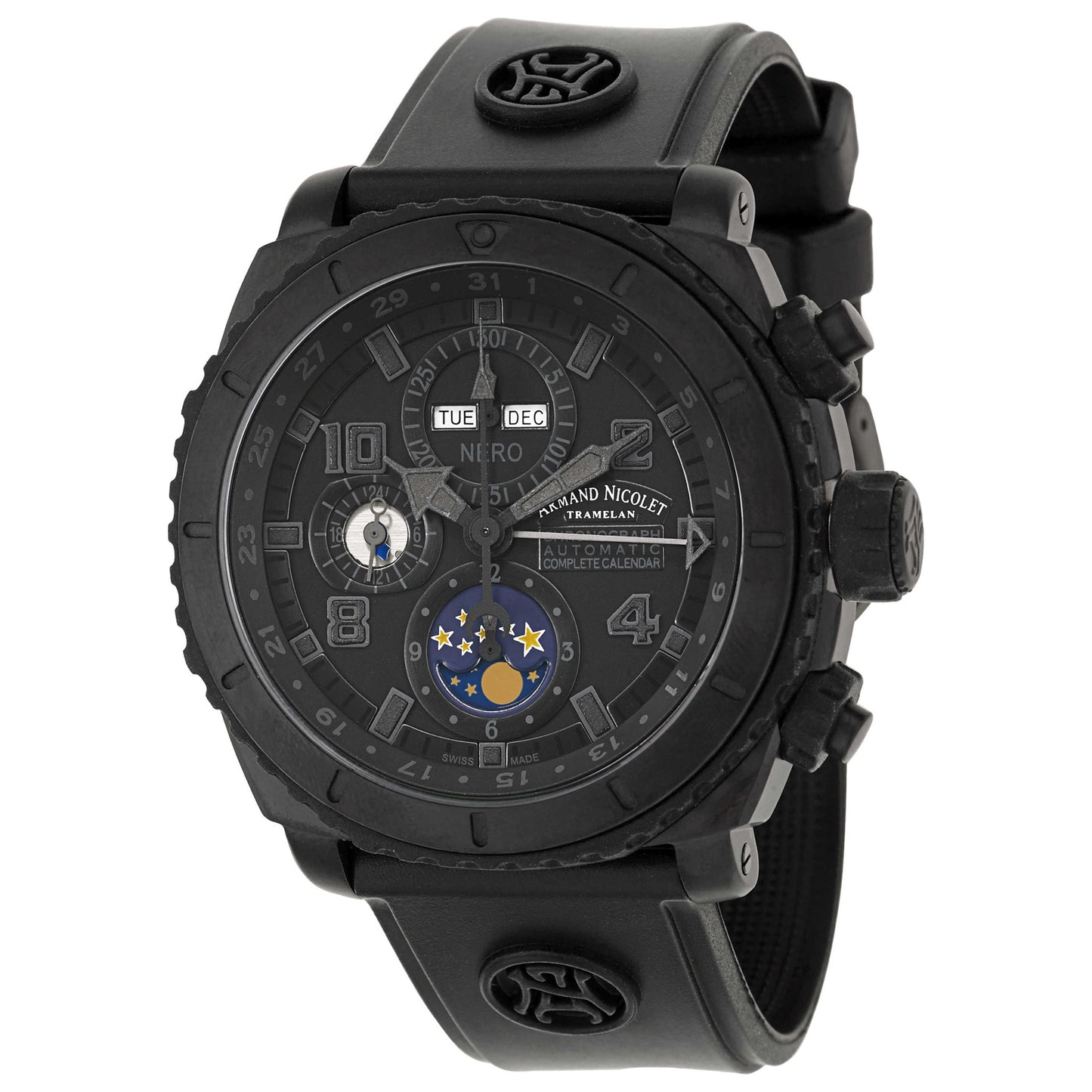 Front view of Armand Nicolet S05 Men's Automatic Watch T614AQN-NR-G9610