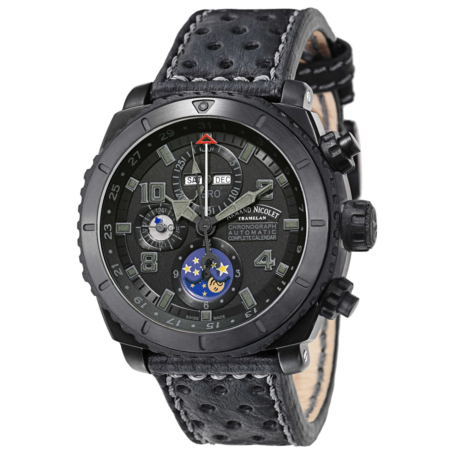 Front view of Armand Nicolet S05 Men's Automatic Watch T614AQN-NR-P160NG4