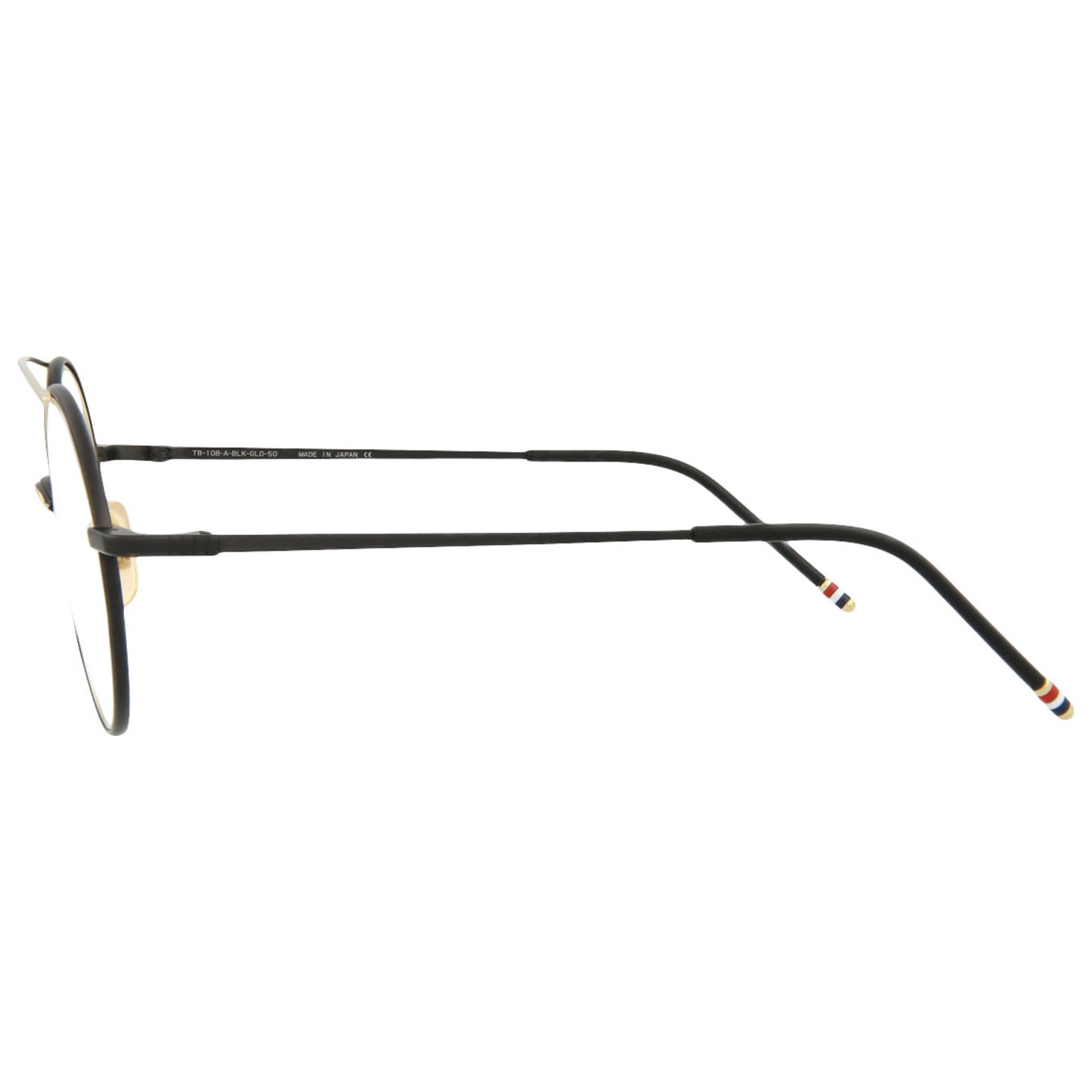 Thom Browne Novelty Unisex Opticals TB108-ABLKGLD50 - Image #3