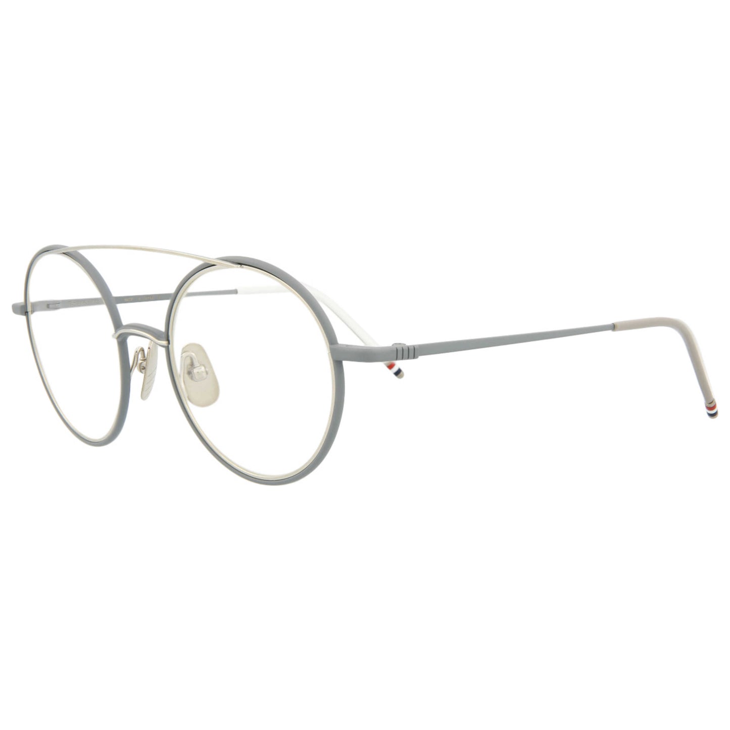 Front view of Thom Browne Novelty Unisex Opticals TB108-BGRYSLV50