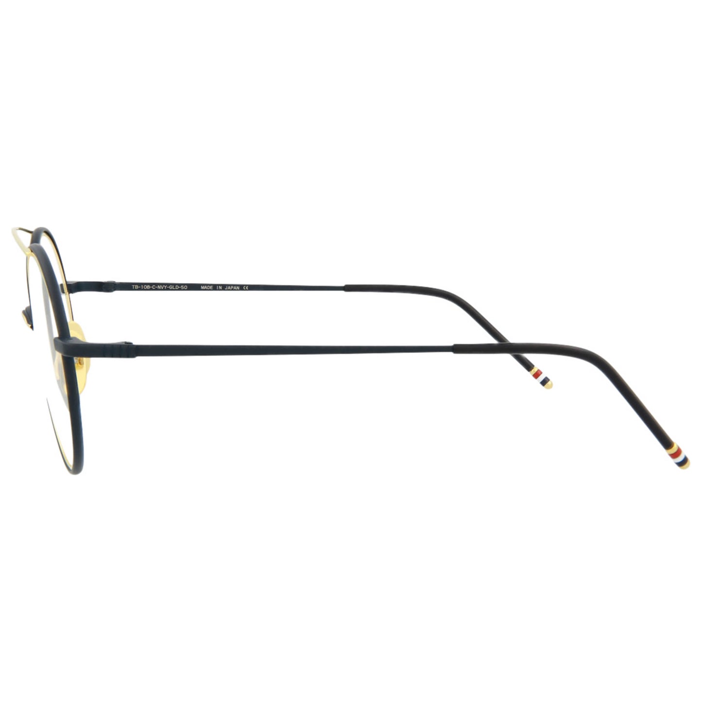 Thom Browne Novelty Unisex Opticals TB108-CNVYGLD50 - Image #3