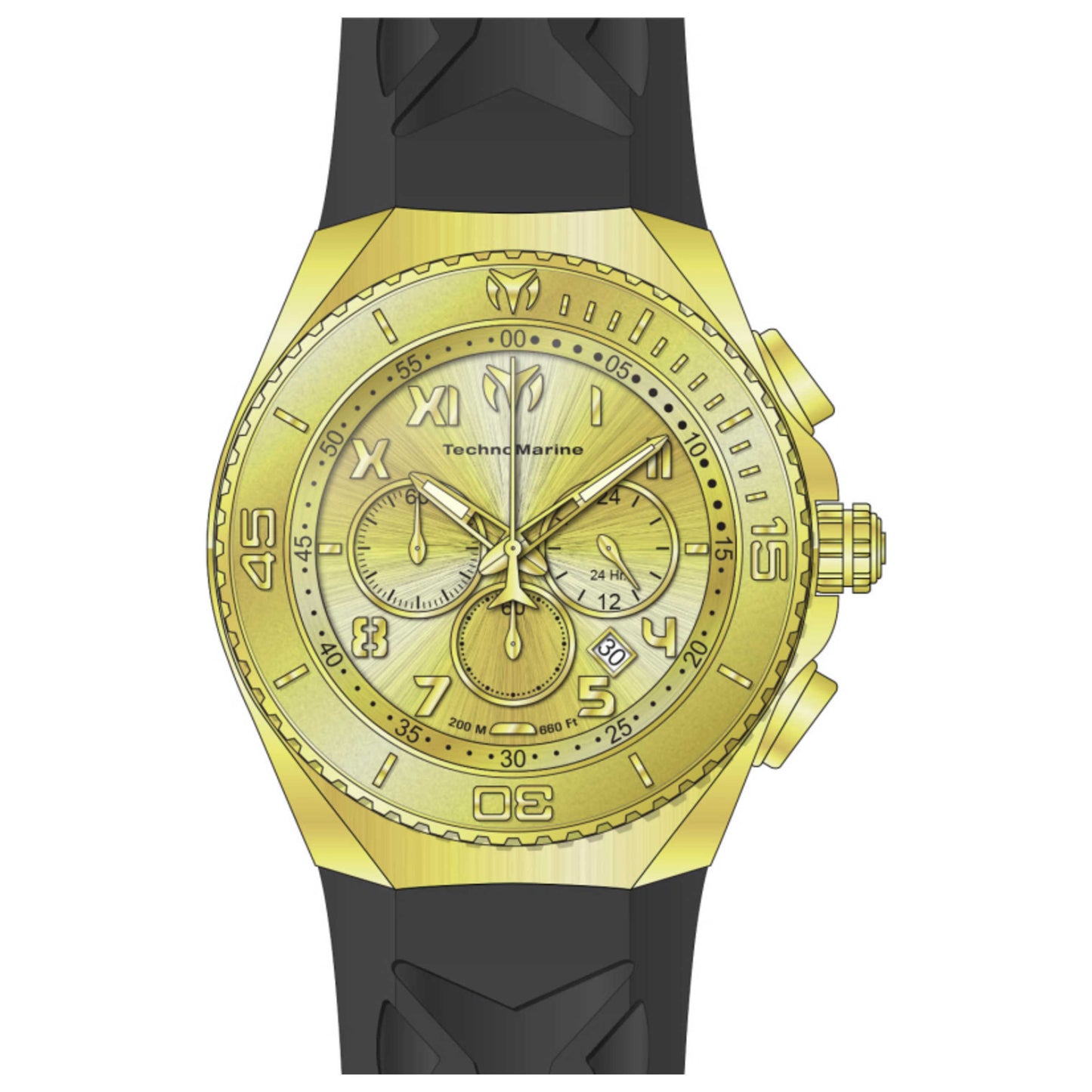 Front view of TechnoMarine Manta Men's Quartz Watch TM-225005