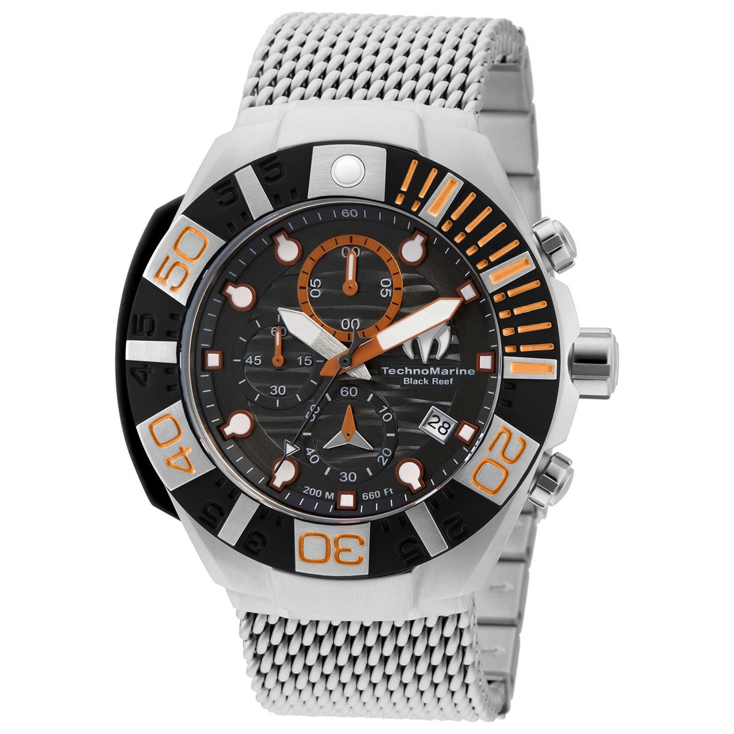 Front view of TechnoMarine Black Reef Men's Quartz Watch TM-519001