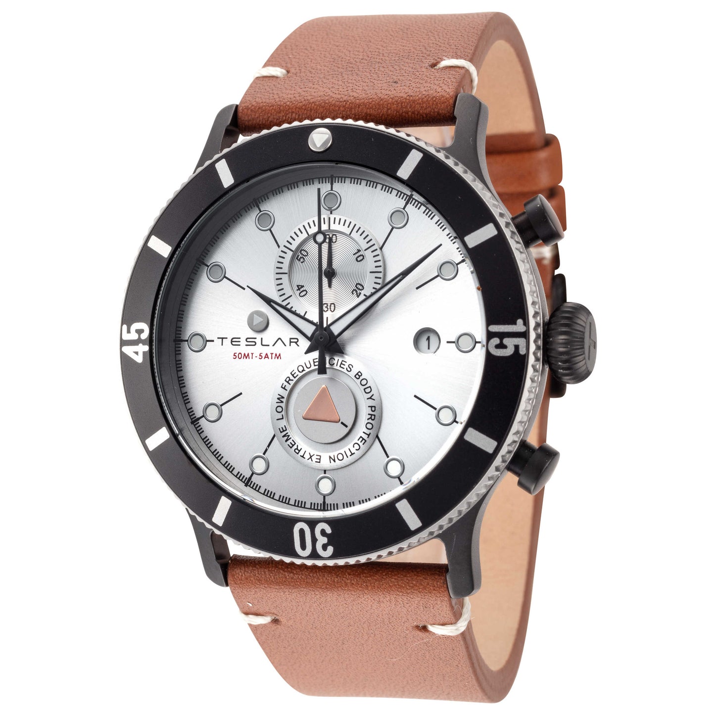 Front view of Teslar Re-Balance T-10 Men's Quartz Watch TW-039