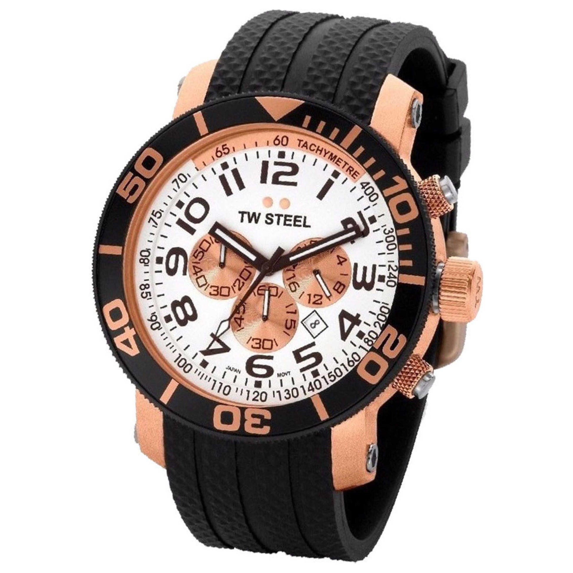 Front view of TW Steel Grandeur Diver Men's Quartz Watch TW-TW77