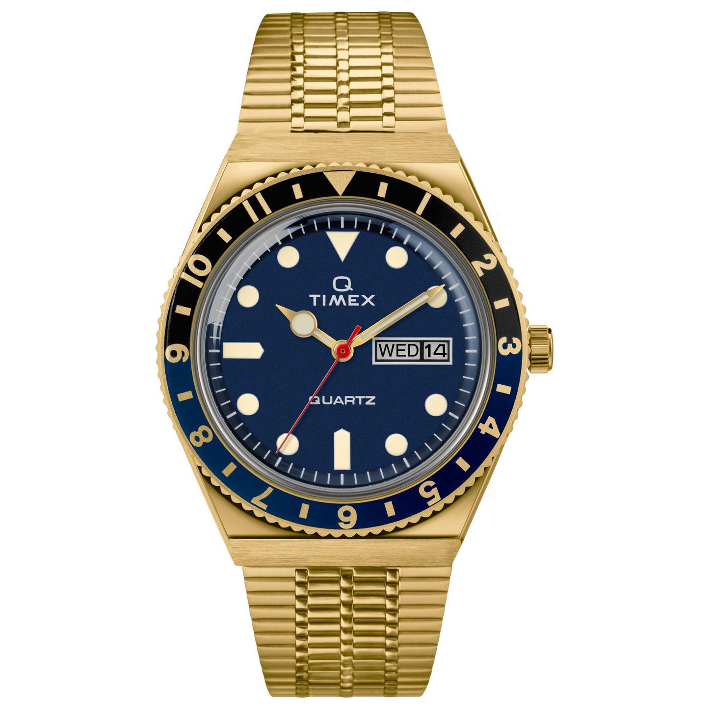 Front view of Timex Q Timex Men's Quartz Watch TW2U61400