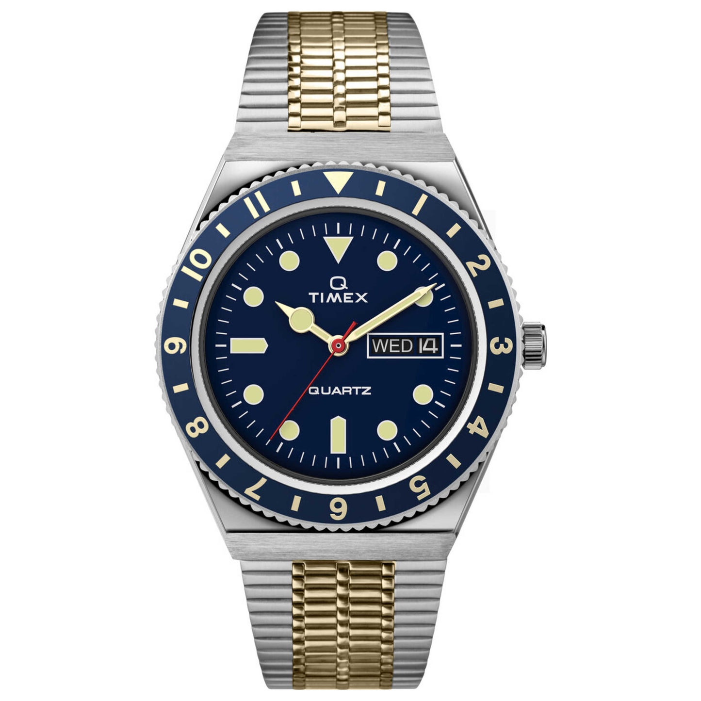 Front view of Timex Q Reissue Men's Quartz Watch TW2V18400