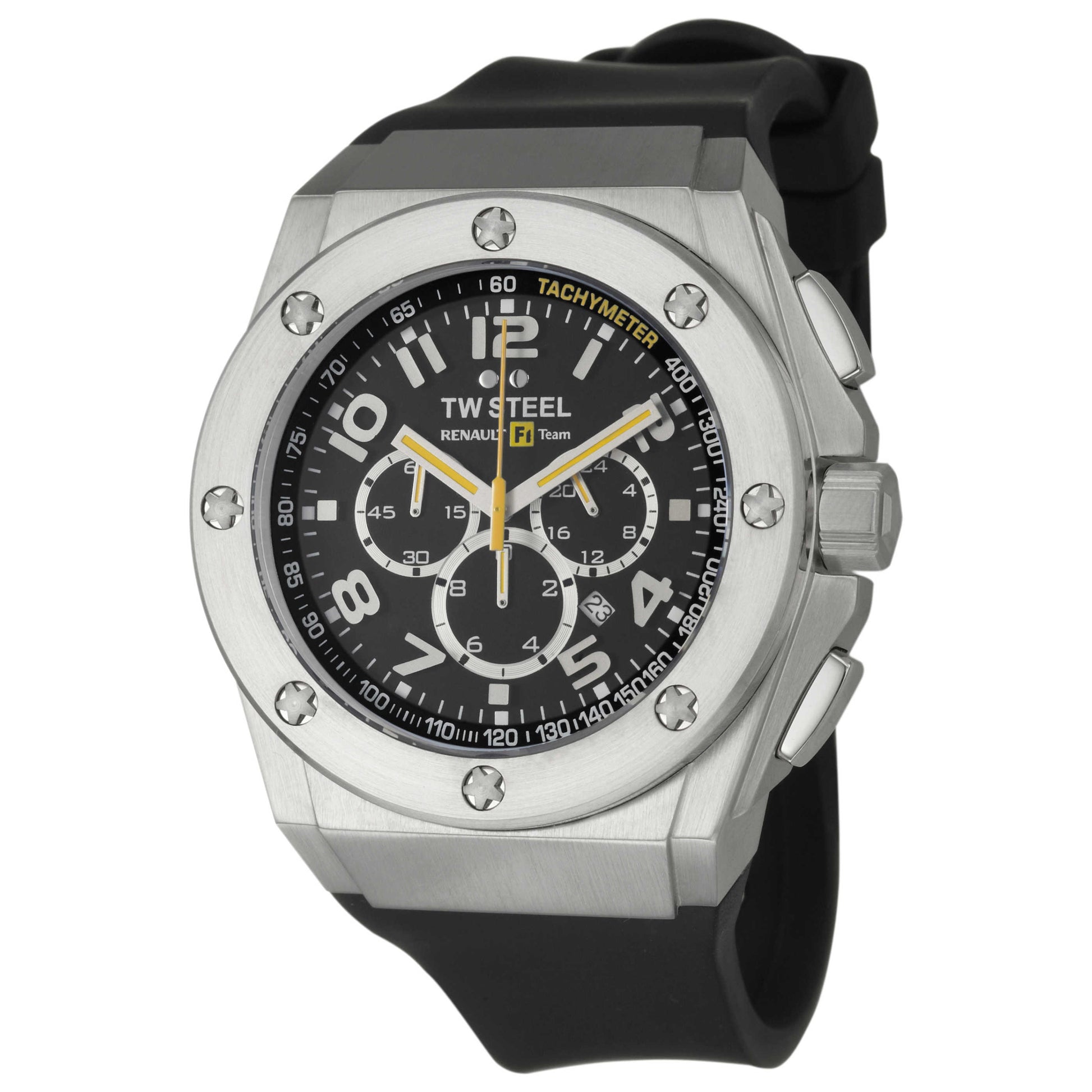 Front view of TW Steel Renault F1 Team Pilot Men's Quartz Watch TW681