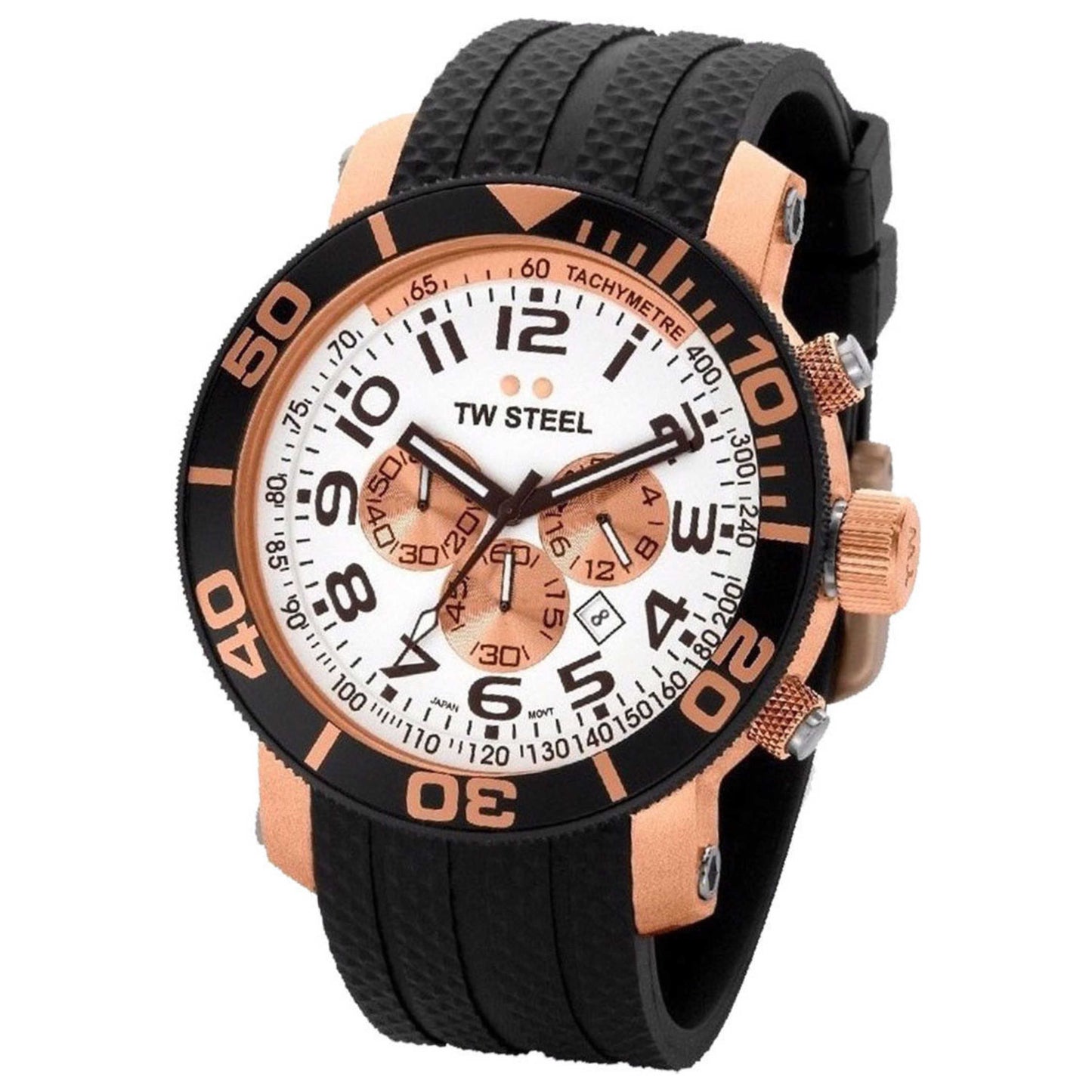 Front view of TW Steel Grandeur Diver Men's Quartz Watch TW77