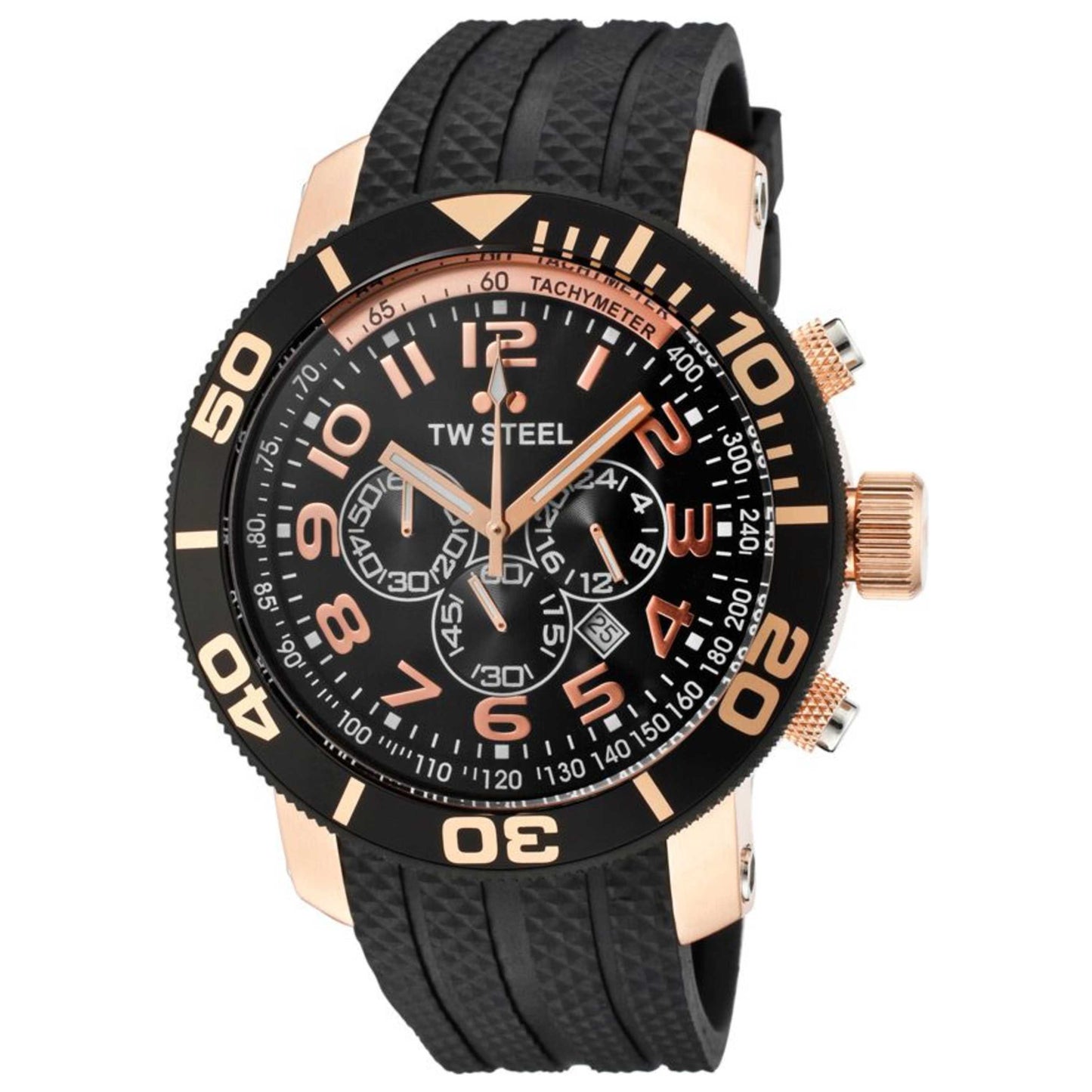 Front view of TW Steel Grandeur Diver Men's Quartz Watch TW93