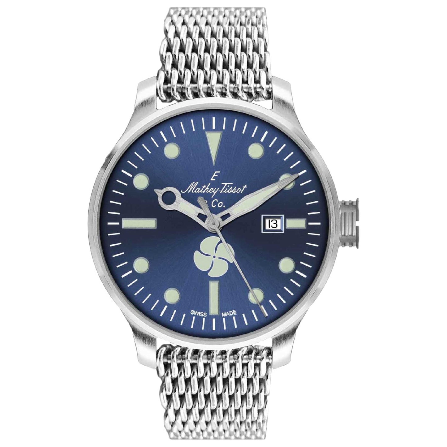 Front view of Mathey Tissot Elica Men's Automatic Watch U121ABU