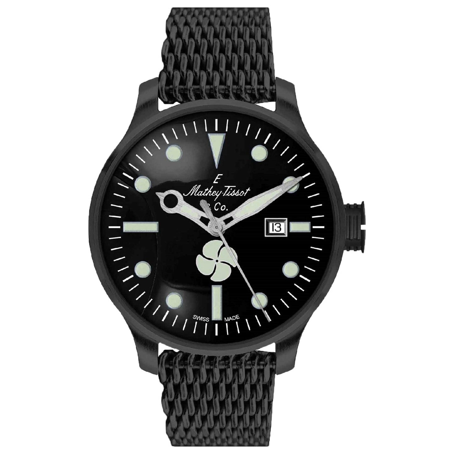 Front view of Mathey Tissot Elica Men's Automatic Watch U121NN
