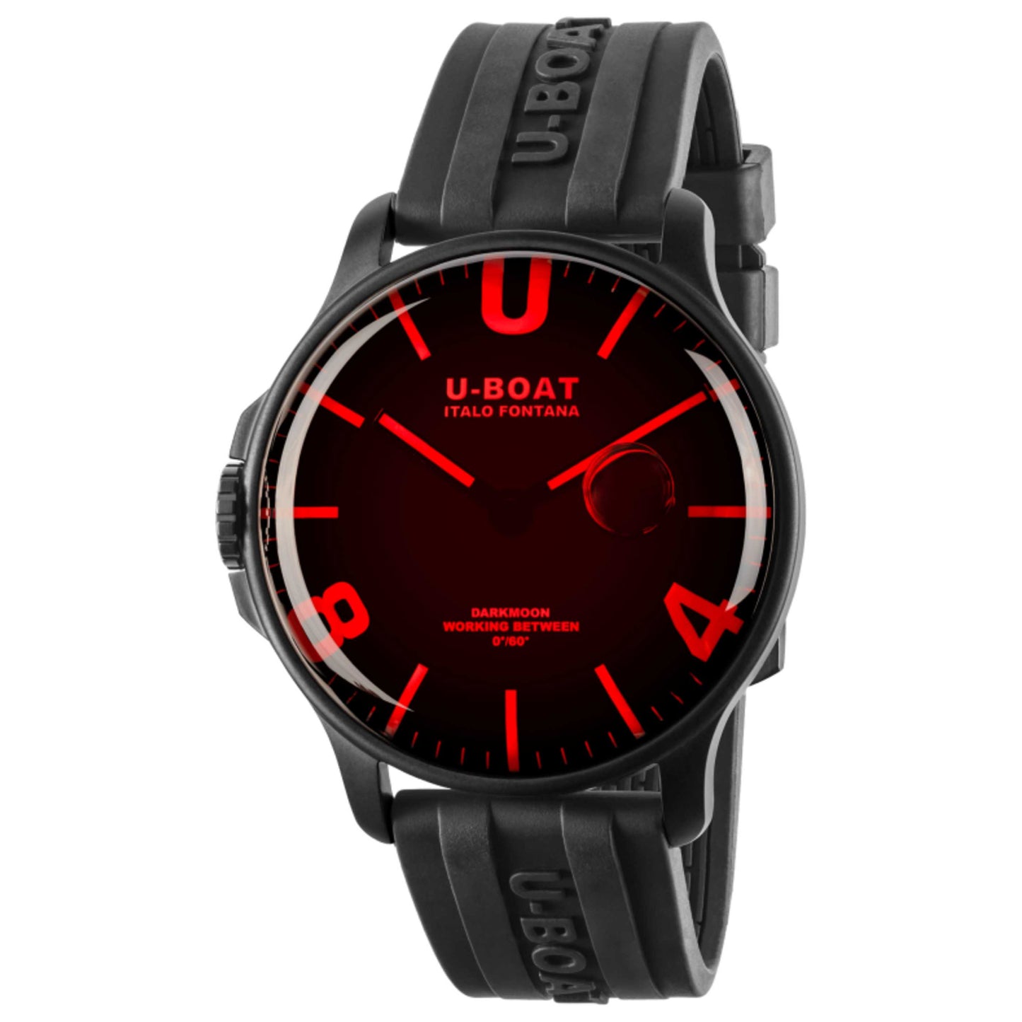 Front view of U-Boat Darkmoon Men's Quartz Watch UB-8466-C