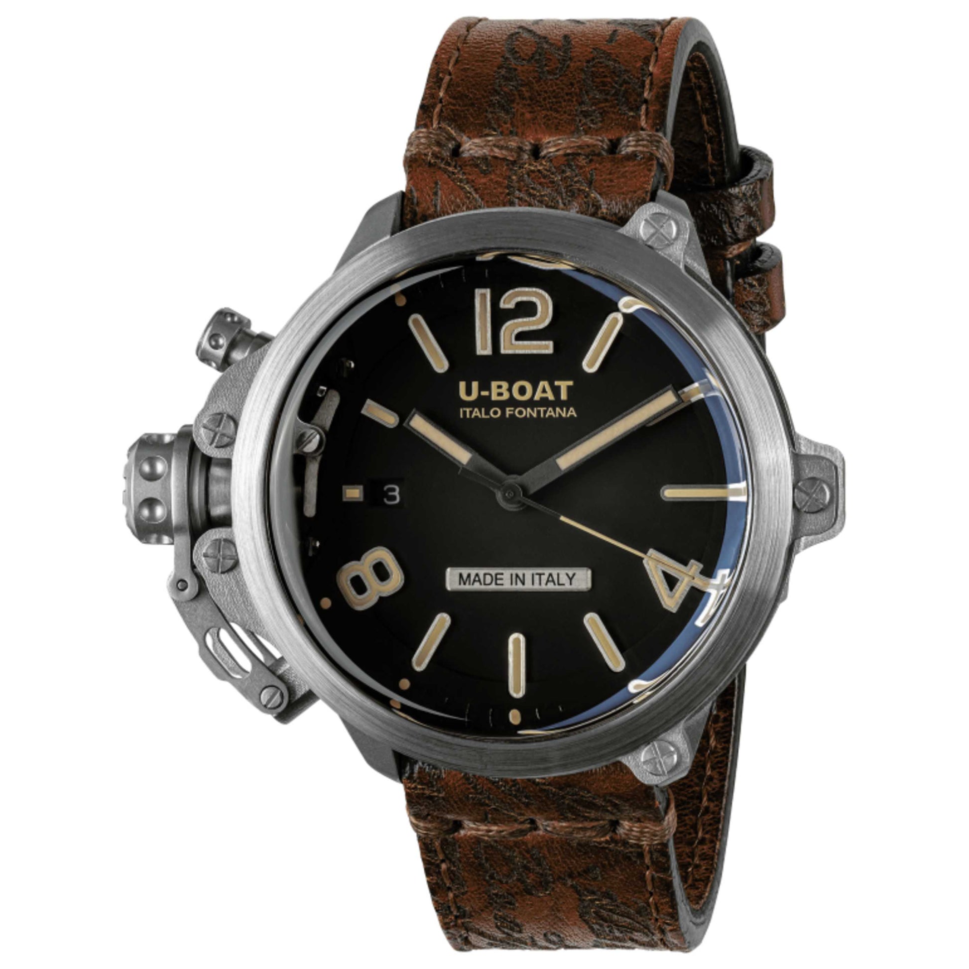 Front view of U-Boat Capsule Men's Automatic Watch UB-8809