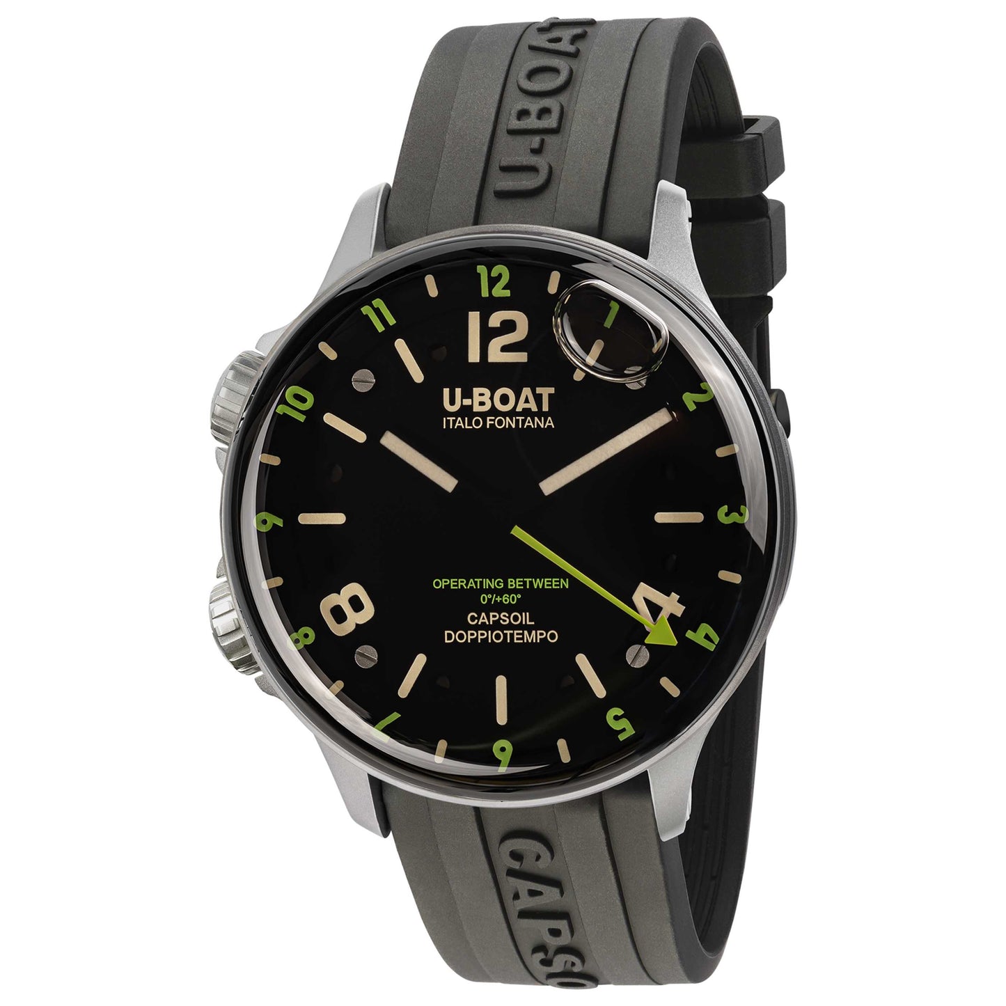 Front view of U-Boat Capsoil Doppiotempo Men's Quartz Watch UB-8838-B