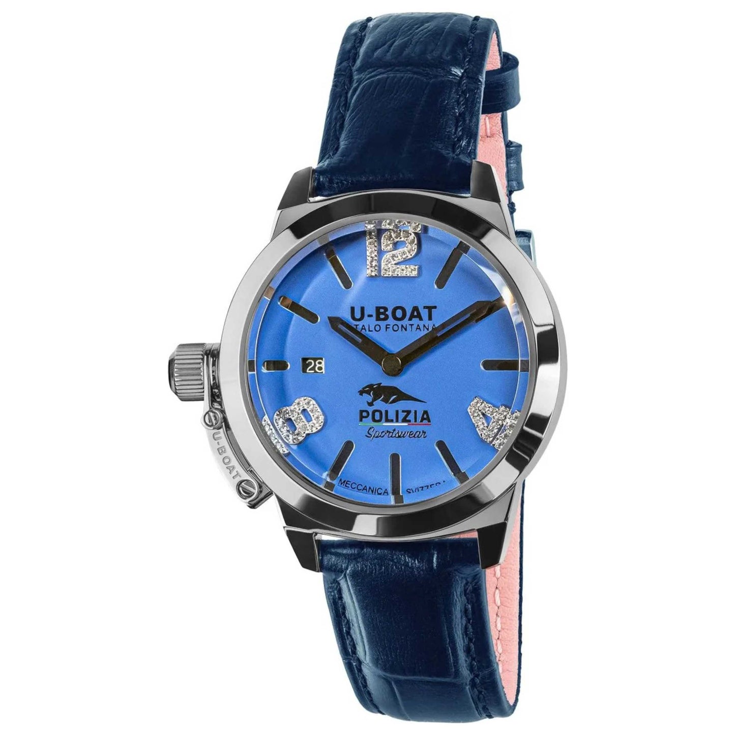 Front view of U-Boat Diamond Polizia Women's Quartz Watch UB-9494