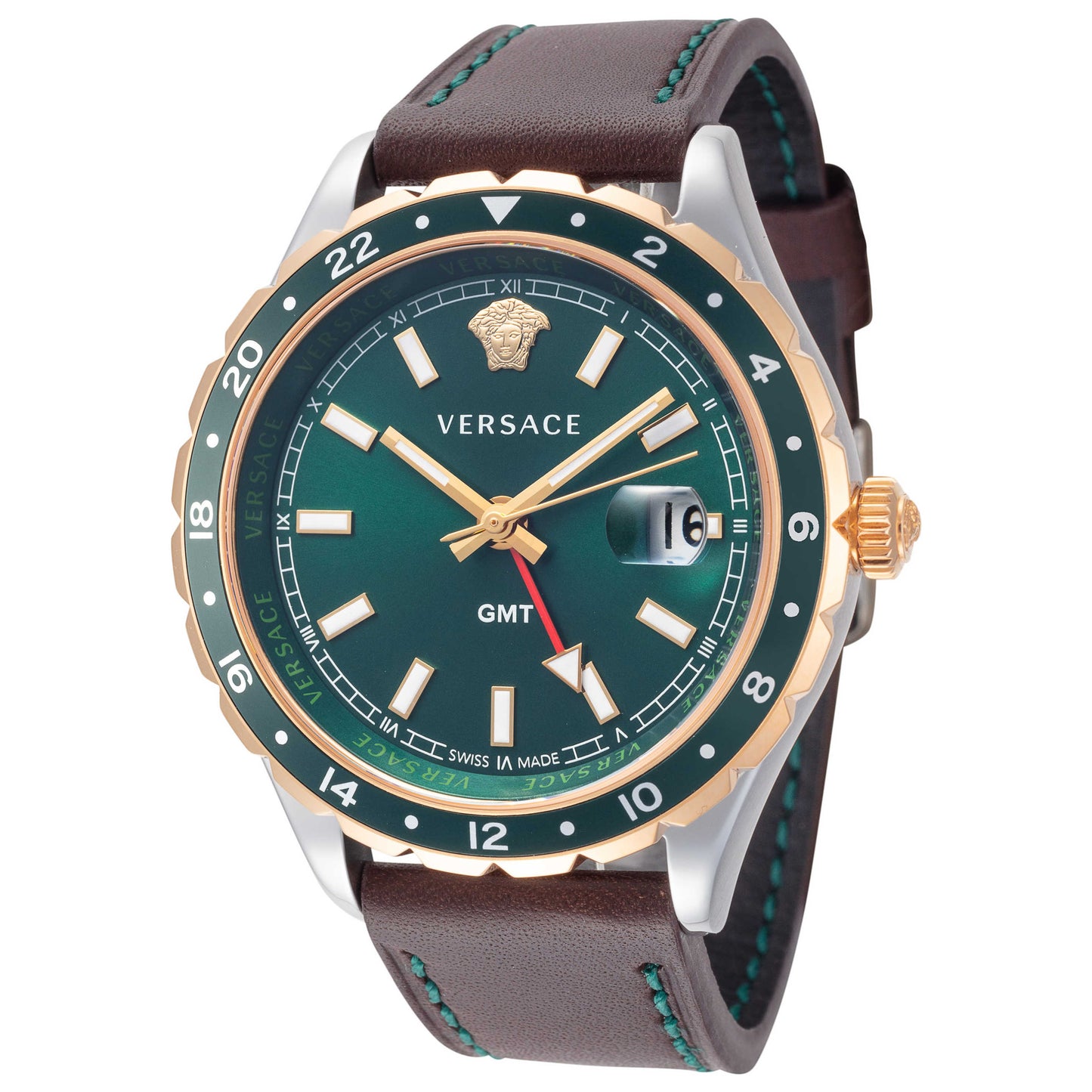 Front view of Versace Hellenyium Men's Quartz Watch V11090017