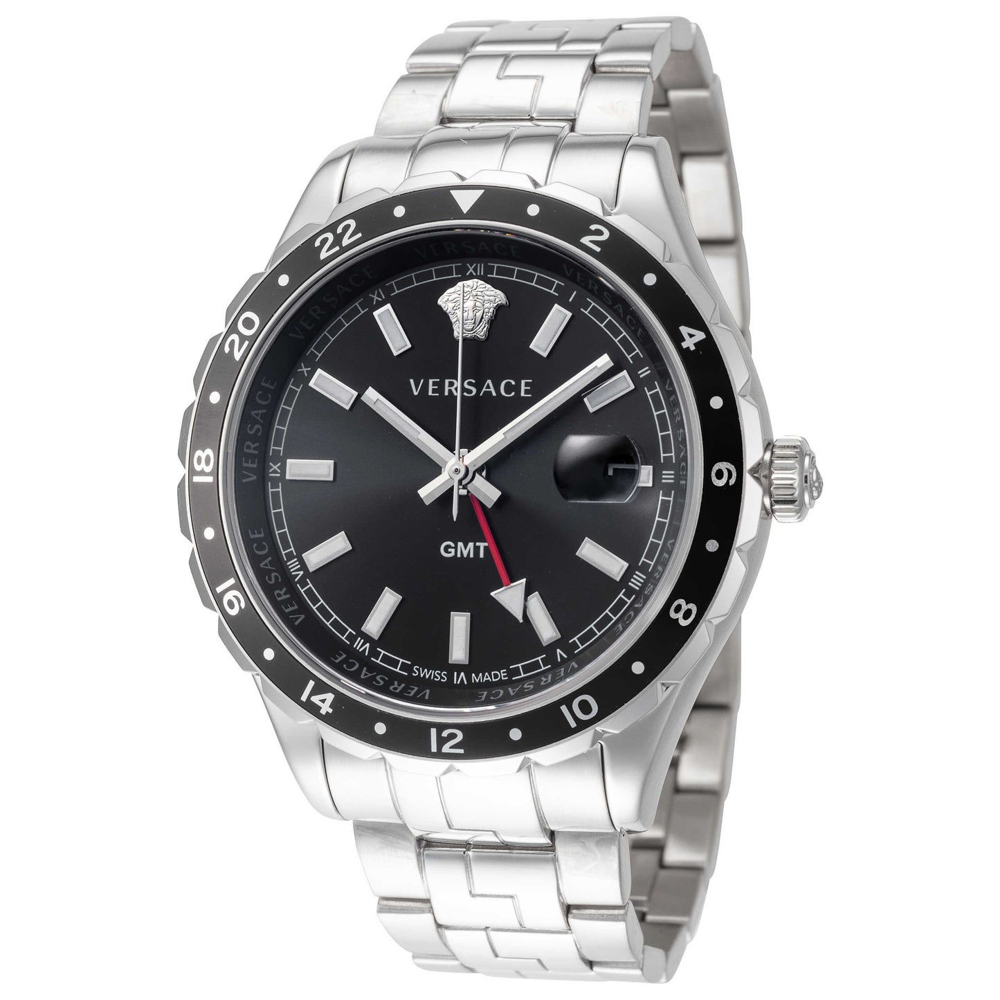 Front view of Versace Hellenyium Men's Quartz Watch V11100017