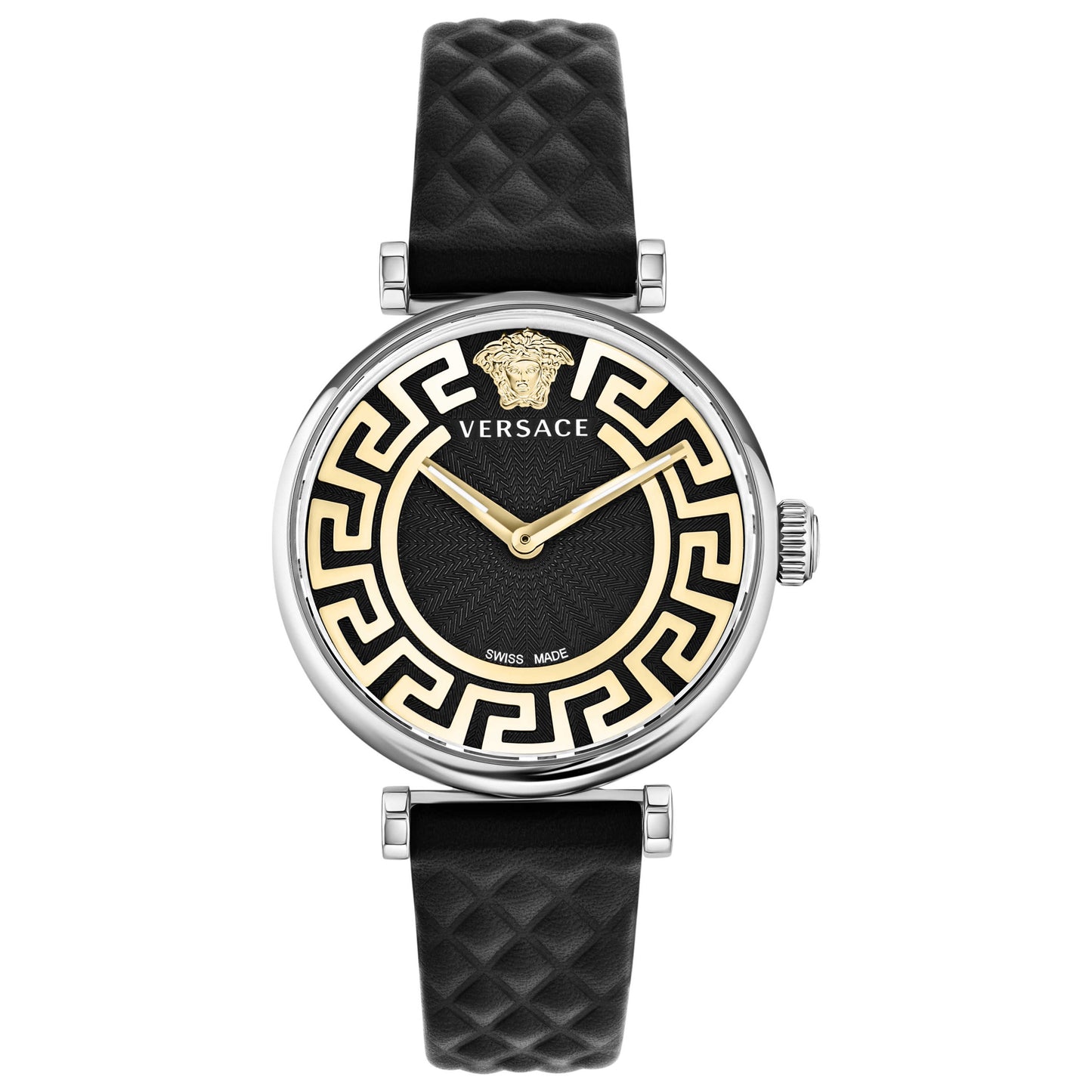 Front view of Versace Greca Chic Women's Quartz Watch VE1CA0123