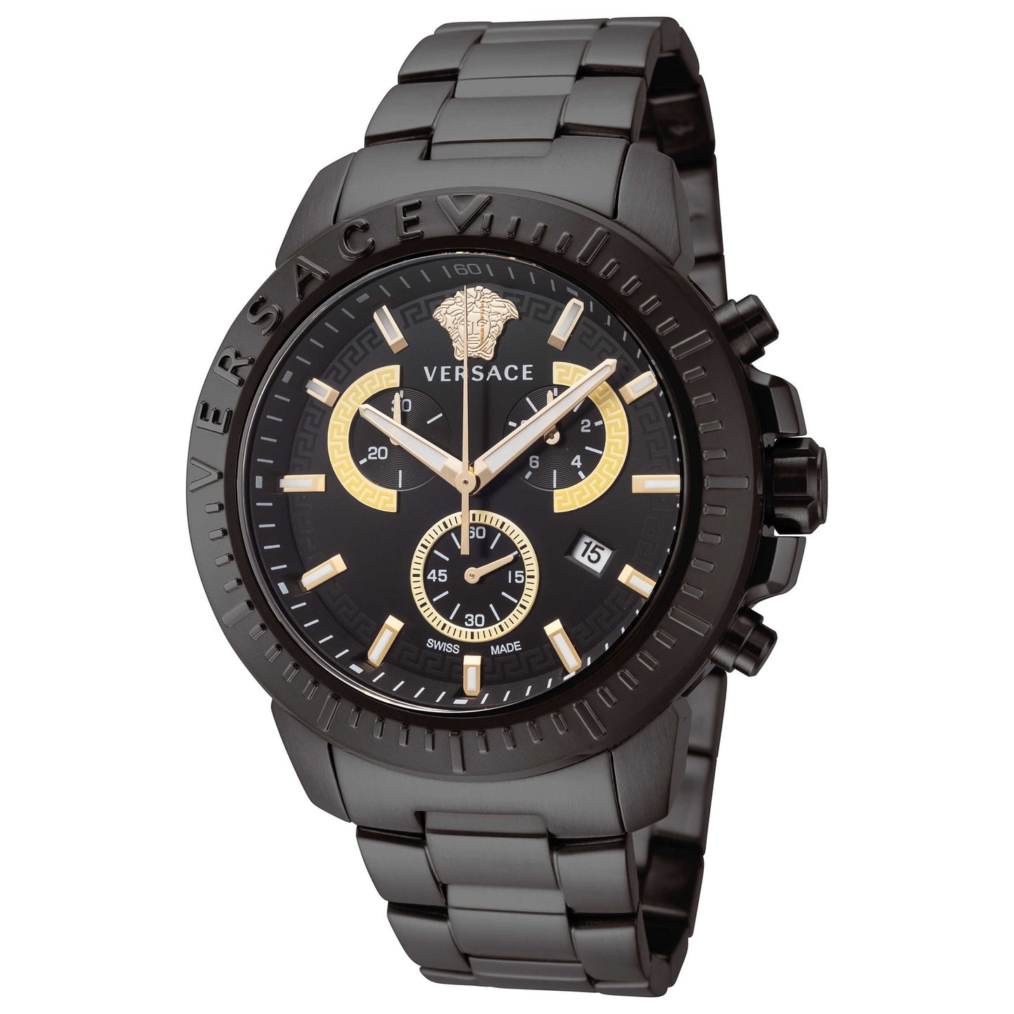 Front view of Versace New Chrono Men's Quartz Watch VE2E00621