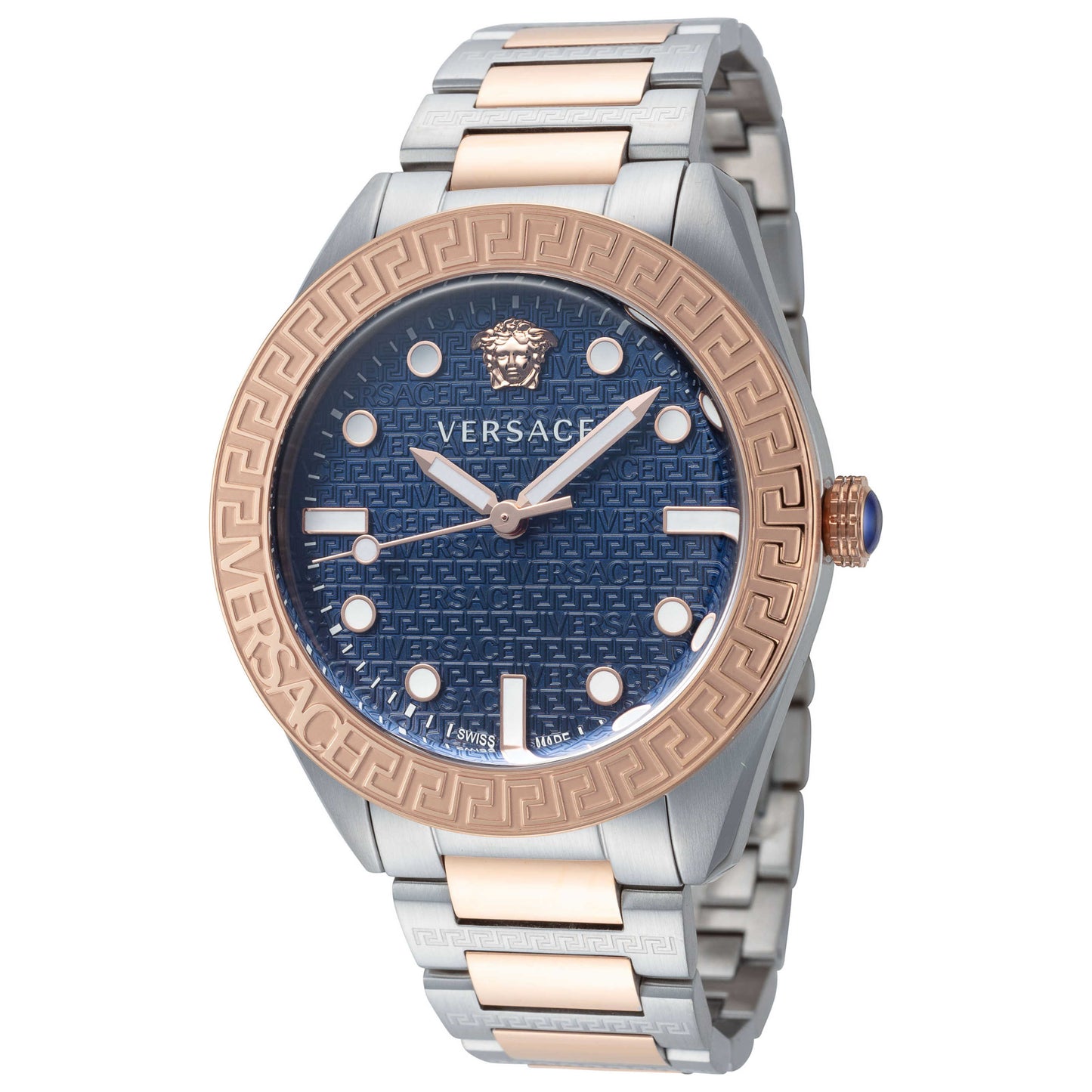 Front view of Versace Greca Dome Men's Quartz Watch VE2T00724