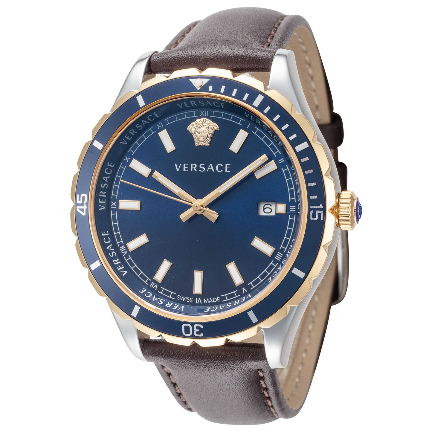 Front view of Versace Hellenyium Men's Quartz Watch VE3A00420