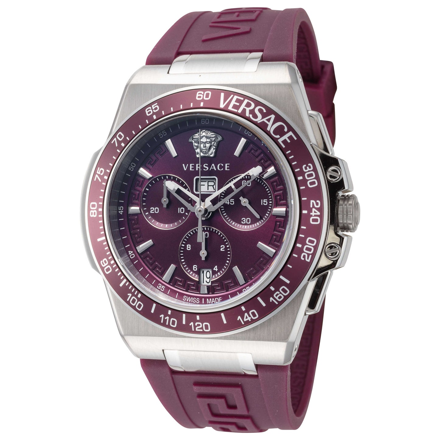 Front view of Versace Greca Extreme Men's Quartz Watch VE7H00223