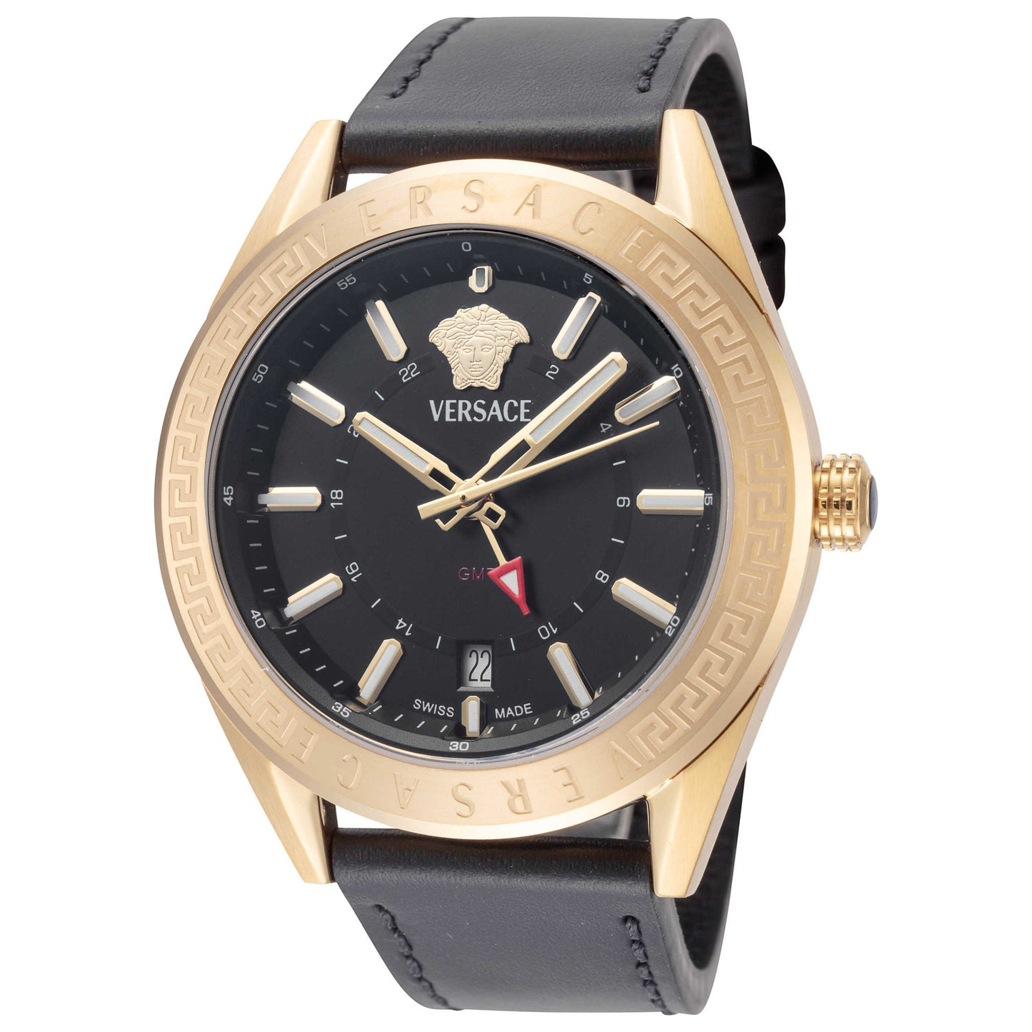Front view of Versace V-Code Men's Quartz Watch VEAFA0224