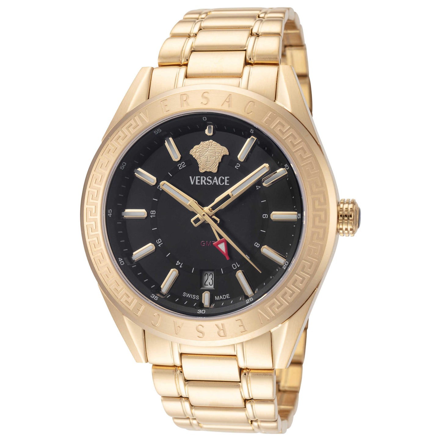 Front view of Versace V-Code Men's Quartz Watch VEAFA0724