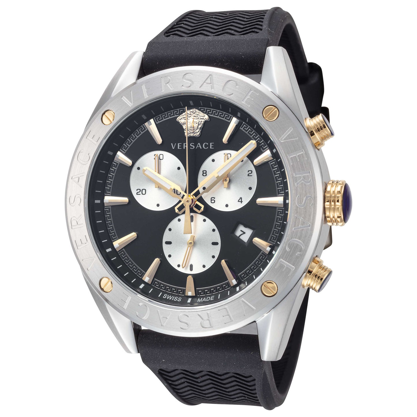 Front view of Versace V-Chrono Men's Quartz Watch VEHB00119